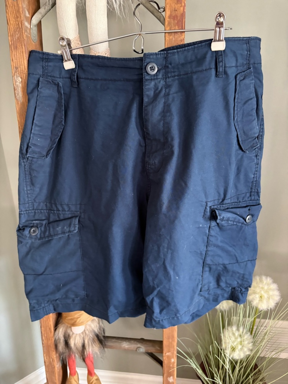 Men's Cargo Shorts - Navy size 36